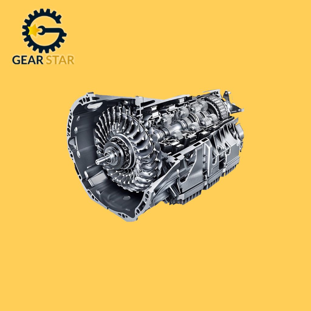 a metal gear box with gears